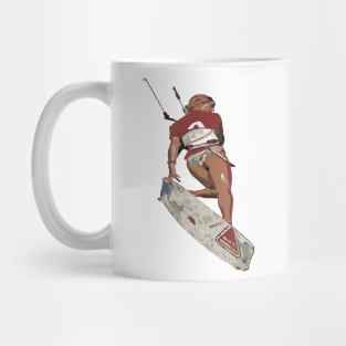 Kitesurfers Freestyle Kite Female Rider Color Illustration Mug